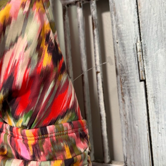 Bleu Rod Beattie Orange Boho Free Spirit Plunge Halter One Piece Swim Suit NWOT - Picture 10 of 13